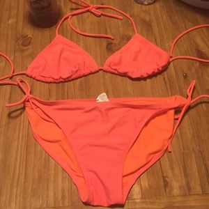Juniors Orange Op bikini